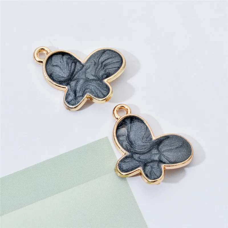 10 шт. эмалью Подвески кулон в виде бабочки которые можно сделать своими руками