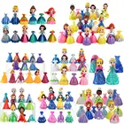 6 шт.лот Q Posket Princess Magi Clip Dress Белоснежка спутанная Анна Эльза Русалка София Белль Magiclip ПВХ экшн-фигурки модель игрушки