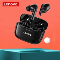 new lenovo xt90 wireless sports headphone touch button ipx5 waterproof earplugs with 300mah charging box bluetooth 5 0