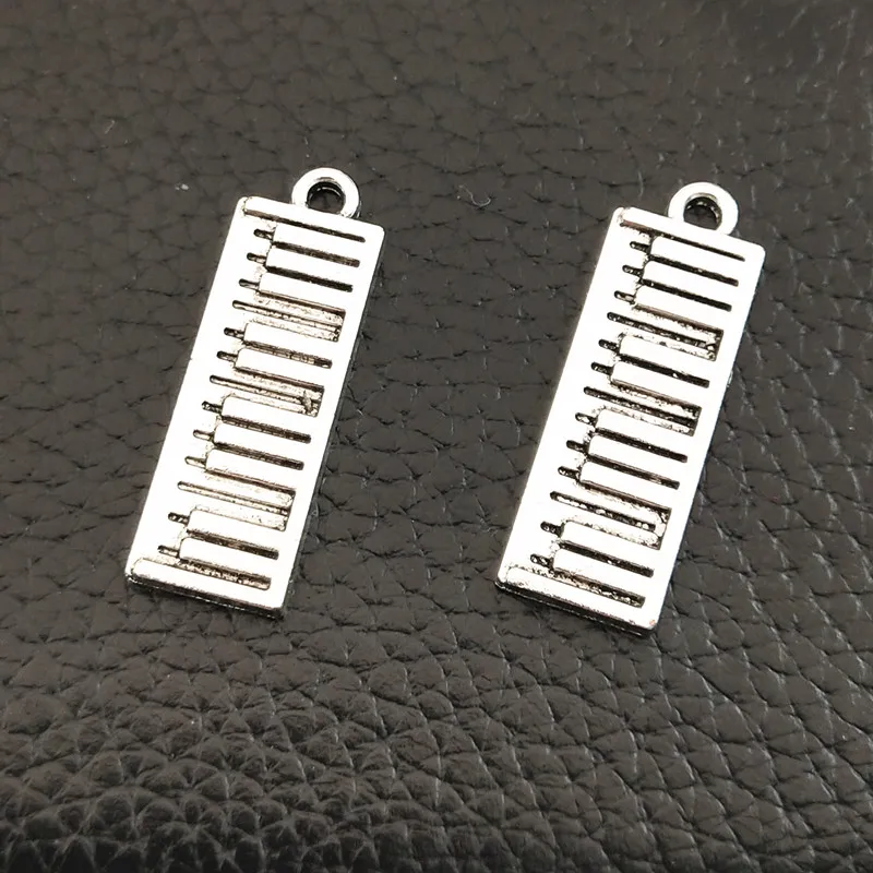 5pcs Piano Charm 30*10mm Tibetan Silver Plated Pendants Antique Jewelry Making DIY Handmade Craft | Украшения и аксессуары