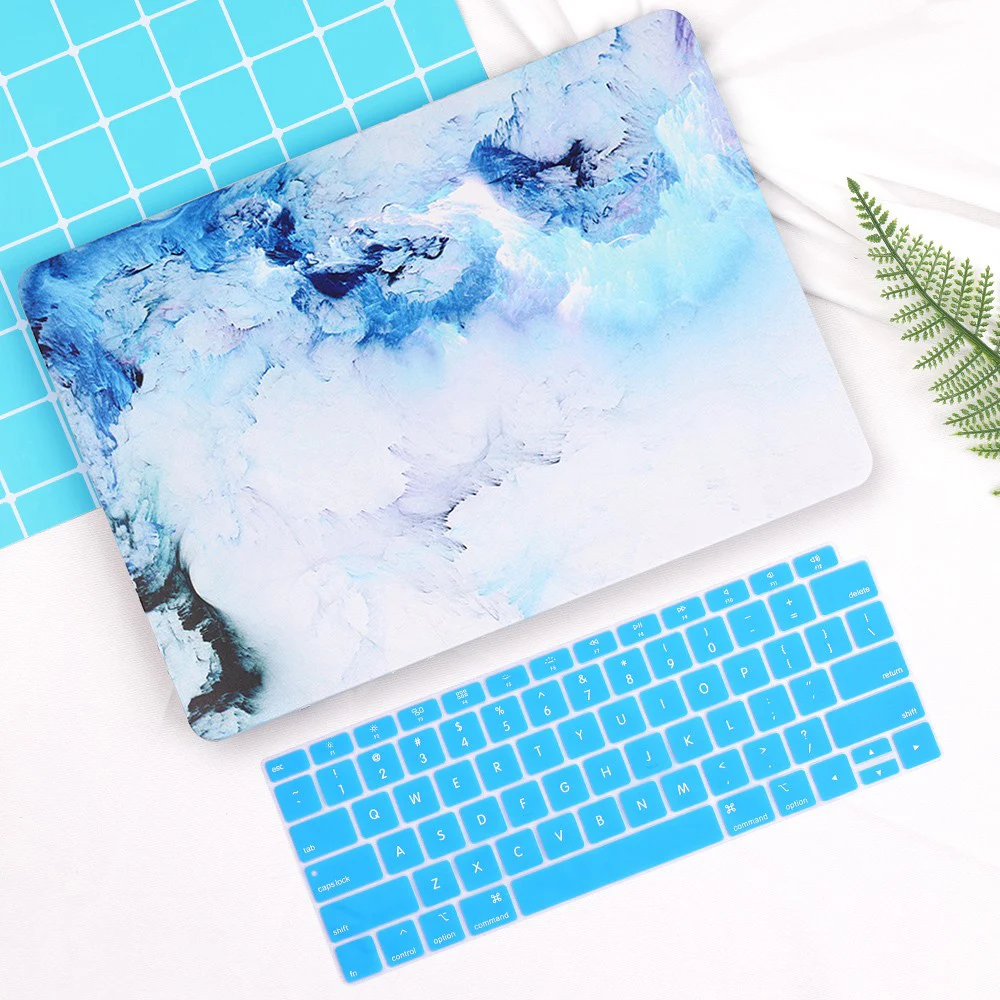 Redlai чехол для ноутбука MacBook Air Pro retina 11 12 13 15 дюймов Air Pro 13 A1932 A2159 мраморный жесткий корпус+ чехол для клавиатуры