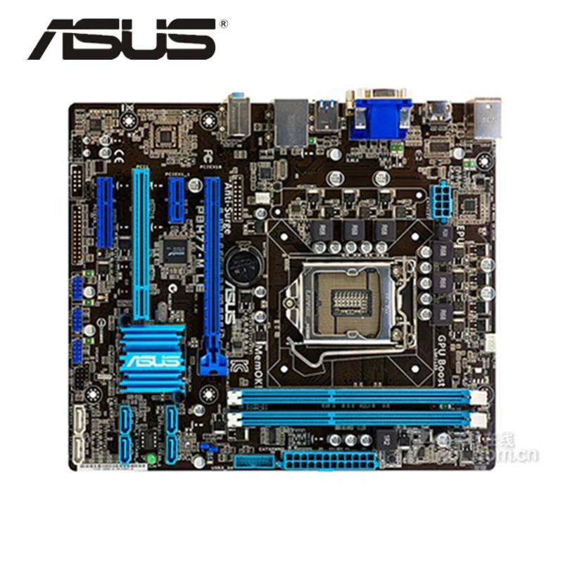 LGA 1155 Оригинал ASUS P8H77 M LE 1600 МГц DDR3 Материнская плата u ATX PCI E X16 настольный компьютер