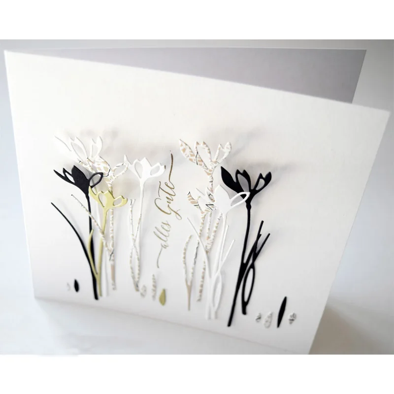 Высечки для карточек Florid Crocus цветочные металлические высечки трафареты 2020 | Дом и