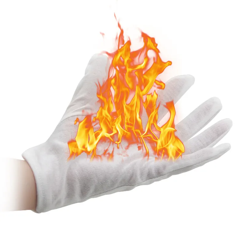 

4 шт./лот волшебные перчатки Fire (белый)- Fire Волшебные трюки Stage Magic Prop Fire от перчаток для профессиональных волшебников аксессуары