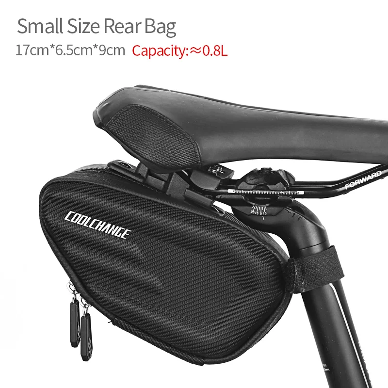 Small Black Bike Bag Coolсмена велосипедное седло сумка Водонепроницаемая MTB велосипедная задняя Сумка Светоотражающая Велосипедное Заднее Сиденье Хвост большая сумка Аксессуары для велосипеда - Цвет: Small Black Bike Bag