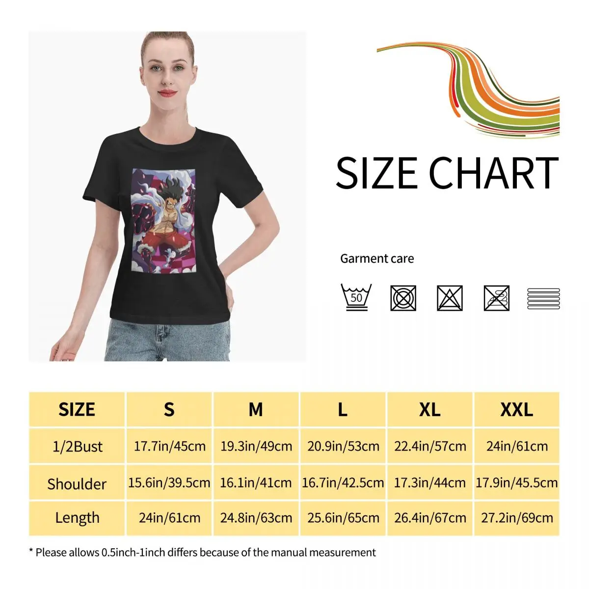 

Anime Fans Monkey D Luffy 4 womens T Shirts Version to good build Short sleeveRound neck T-shirt