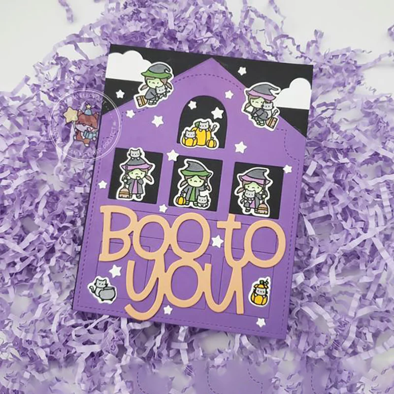 

BIG BOO TO YOU AND TRICK Die Set Cutting Dies Scrapbook Diary Decoration Stencil Ebossing Template DIY Greeting Card Handmade