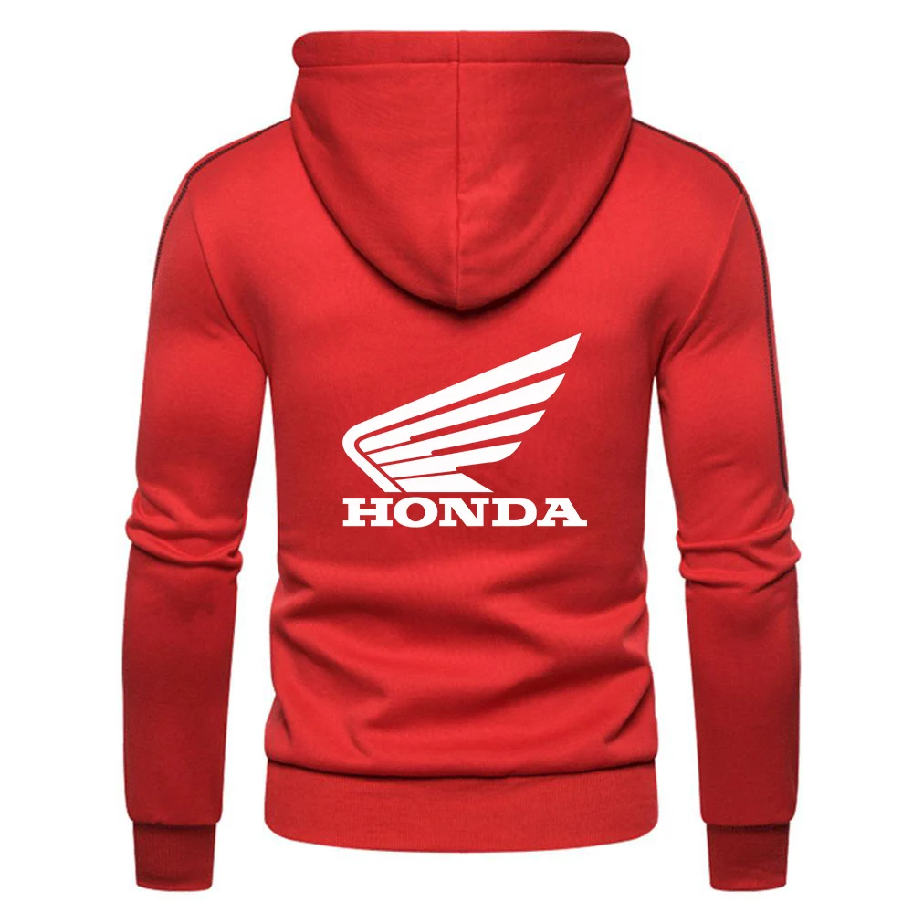 

2021 Mens Honda Car Logo Sport Fashion Comfortable Cotton Zipper Fitness Solid Fleece College Style Tops Male Sweatshirts Hoodie
