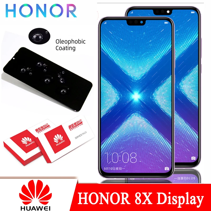 100% Оригинал 6 5 ''ЖК дисплей для Huawei Honor 8X ЖК с сенсорным экраном дигитайзер в