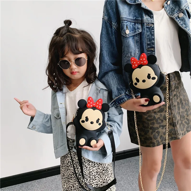 Новая силиконовая сумка Женская милая девочка из мультфильма мессенджер модная