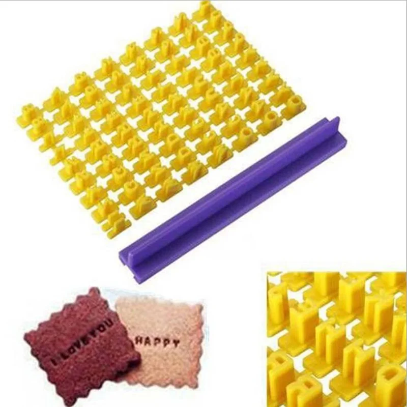 

Biscuits Baking Printing Alphabet Mold Cookies Cutter Word Press Stamp Baking Mold Cake Curling Embossing Mold Cookie DIY Tools