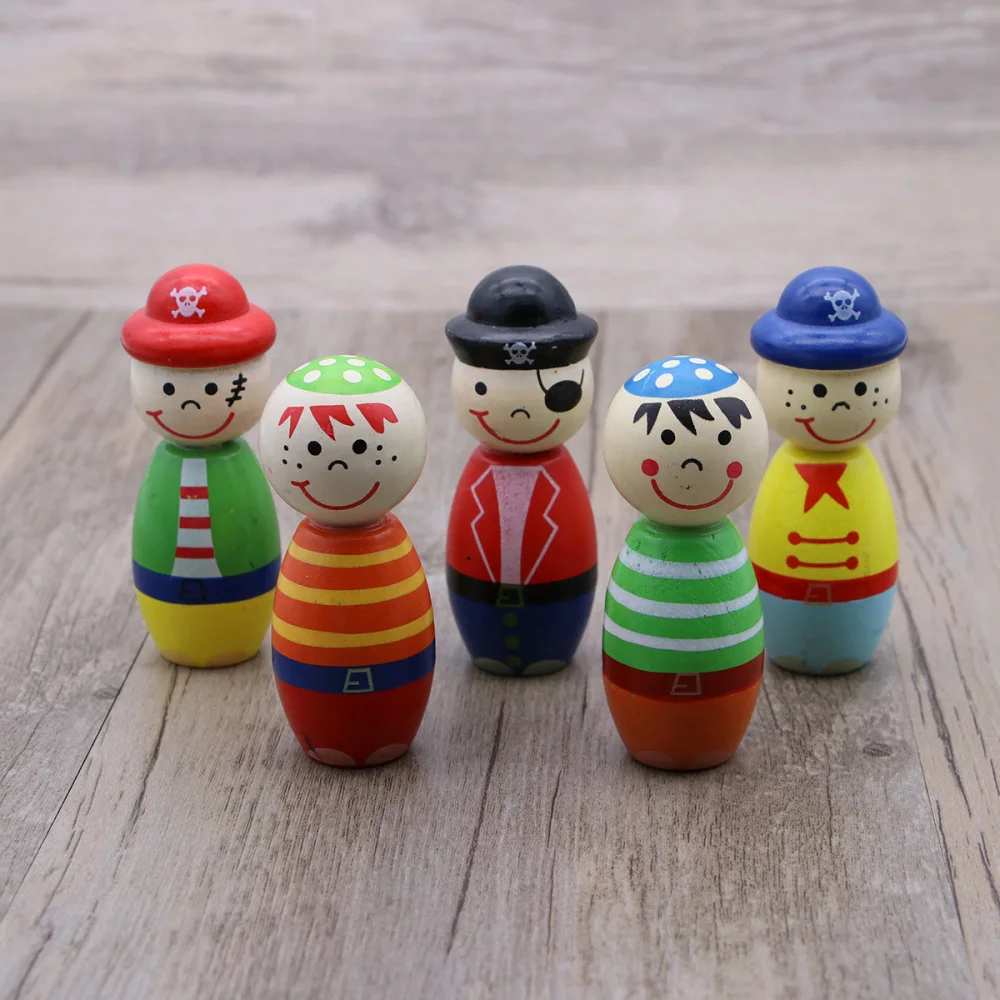 

Wooden Bowling Play Sets Bowling Games Educational Bowling for Children Kids