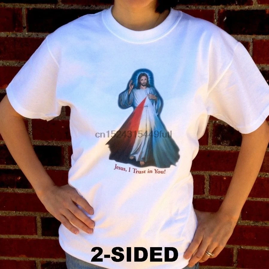 Футболка с изображением бога милосердия католика-Иисус
