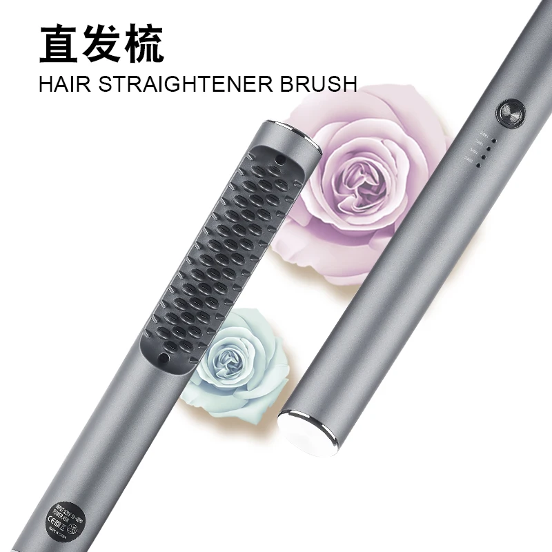 

Электрическая профессиональная расческа для выпрямления волос с отрицательными ионами, ЖК-дисплей, расческа для завивки, 2 в 1, выпрямитель ...