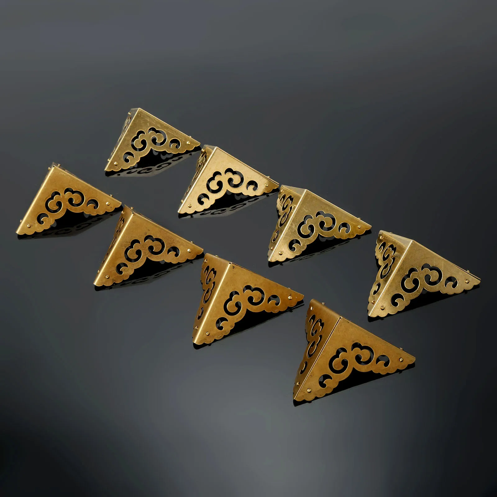 4 шт. чистый латунные уголки скобки протектор китайская мебельная фурнитура для