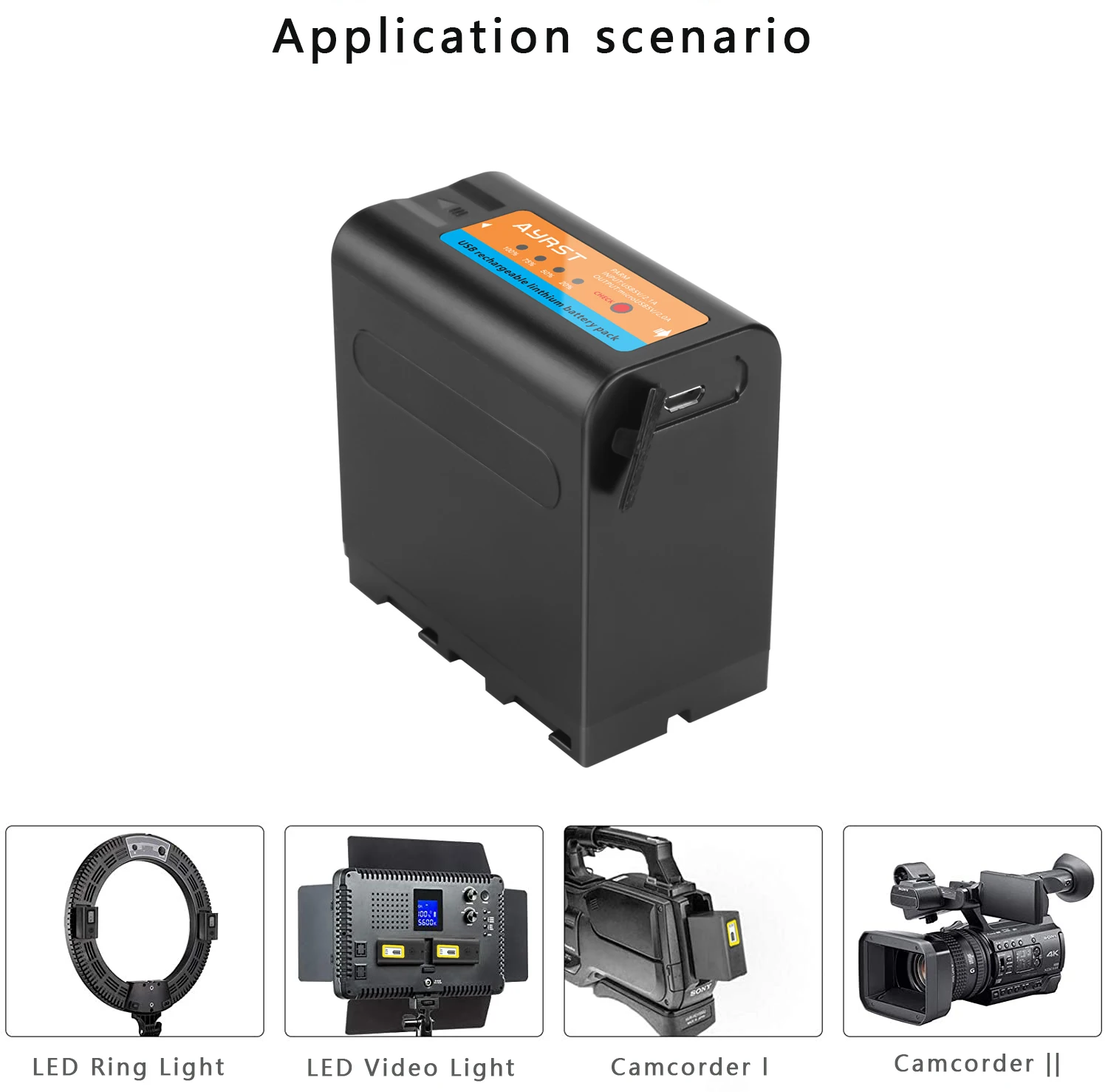 4Pcs NP-F970 NP-F980 F960 F970 8800mAh USB Input Battery with LED Power Indicator for Sony F550 F570 F750 F770 MC1500C 190P - купить по