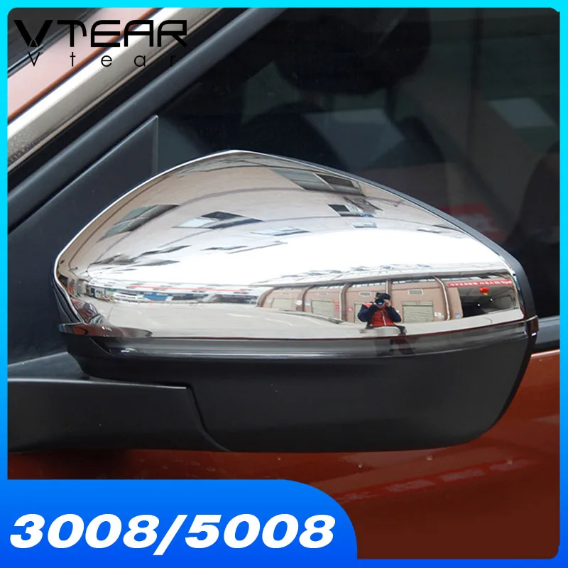 Vtera для peugeot 3008 5008 GT, аксессуары для автомобиля, зеркала заднего вида, накладка, АБС ХРОМ, Внешнее украшение