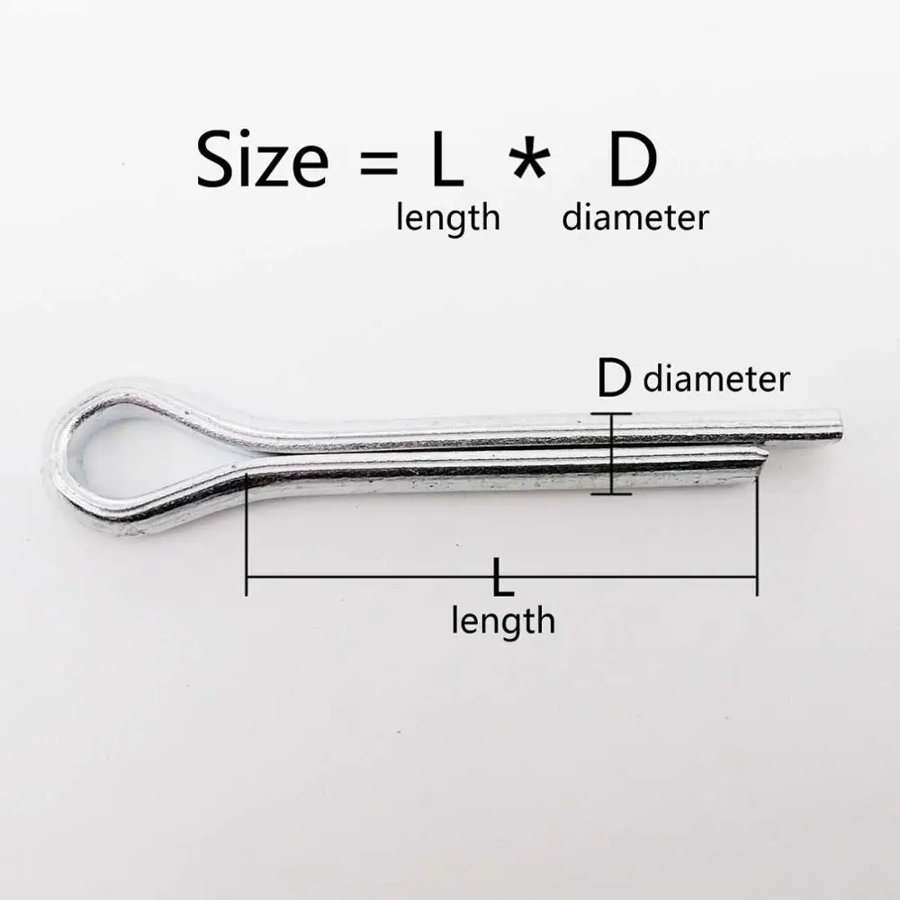 Пружинный зажим для волос U-образный шплинтовый шпилька автомобиля 10/50 шт. M1.5 M2 M3 M4