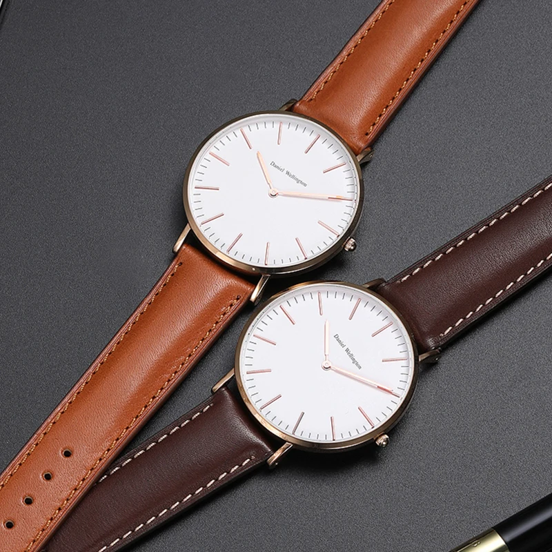 New Genuine Leather Watch Strap Band 12mm/14mm/16mm/18mm/20mm 22mm Smooth Watchbands Stainless Steel Buckle Watch Band Free Tool