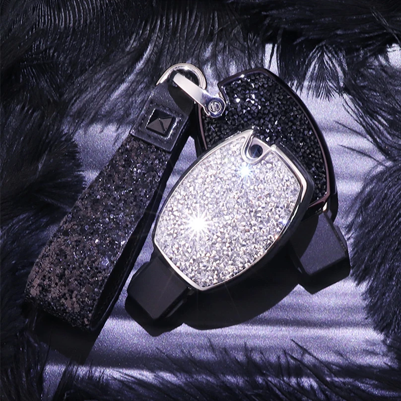 Роскошный Алмазный чехол для автомобильного ключа с кристаллами Чехол