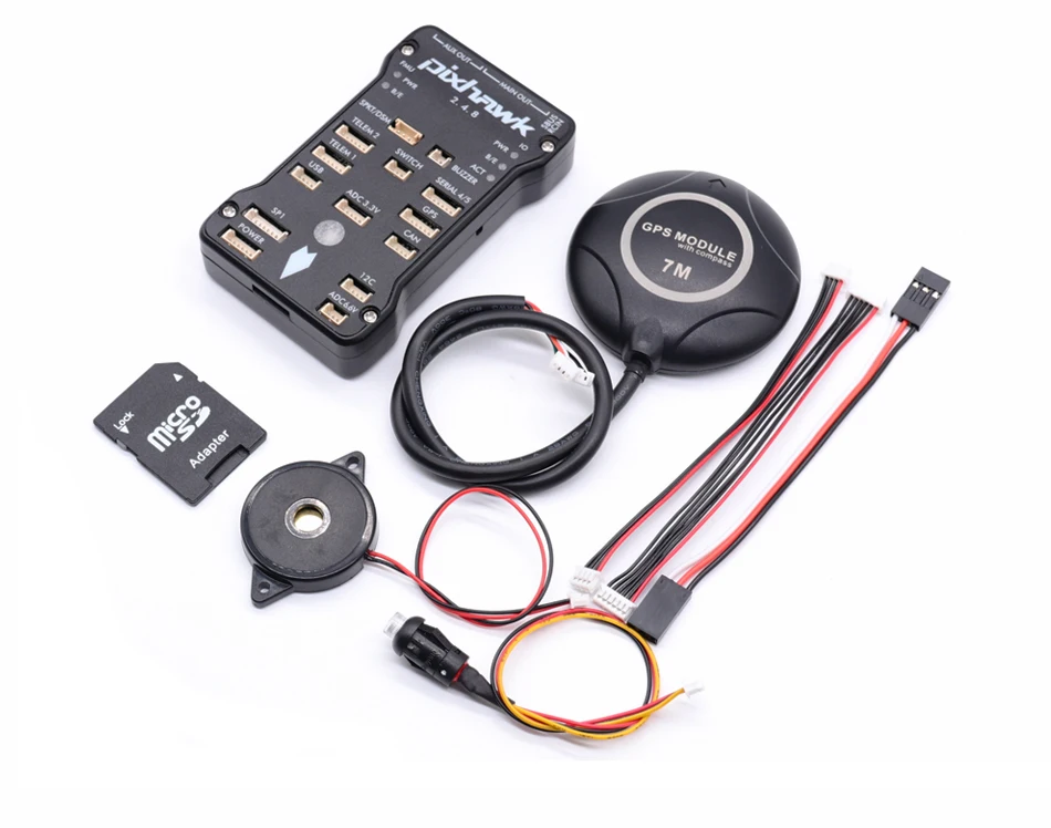 Pixhawk 2.4.8 PIX PX4 32 Bit автопилот Контроллер полета 7m gps 7M w/4G SD переключатель безопасности зуммер+ PPM+ IEC для радиоуправляемого дрона мультиротора