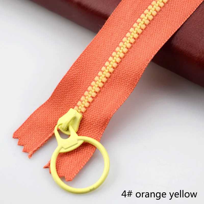 10 шт. Meetee 15-40 см 3# закрытый конец смолы молнии тяговое кольцо молния слайдер голова для шитья сумки кошелек ткань аксессуары ремесла - Цвет: 4 red