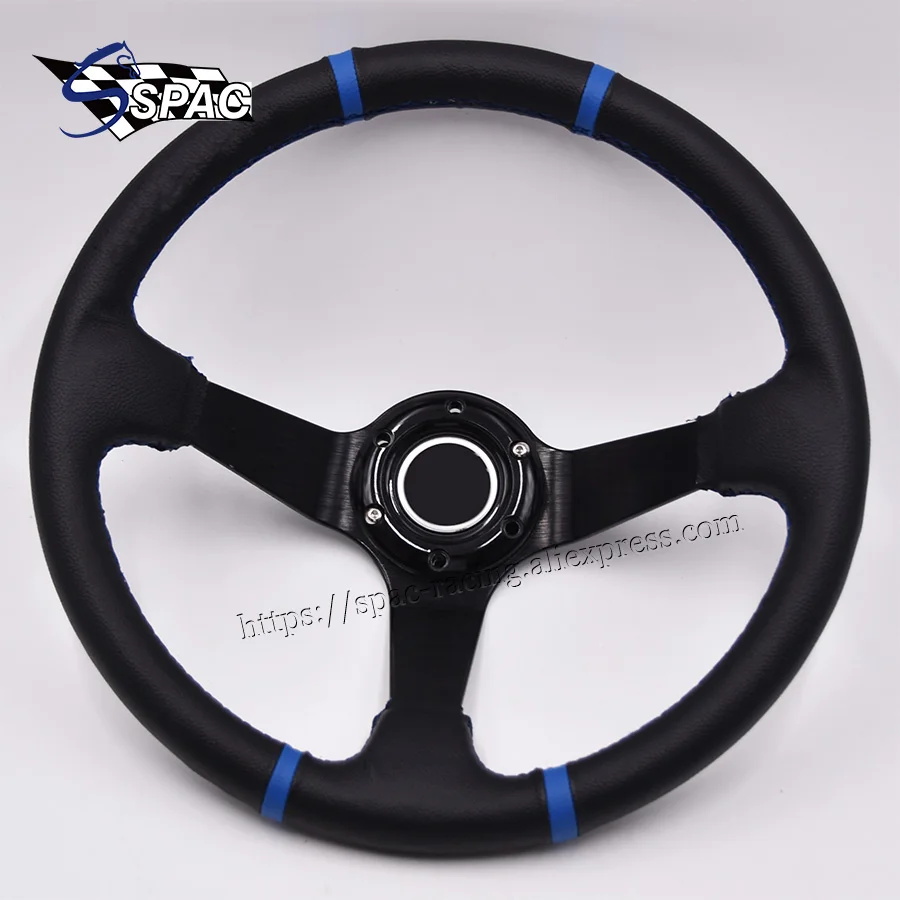 Универсальный 14 дюймовый автомобильный интерьер карт рулевое колесо черный