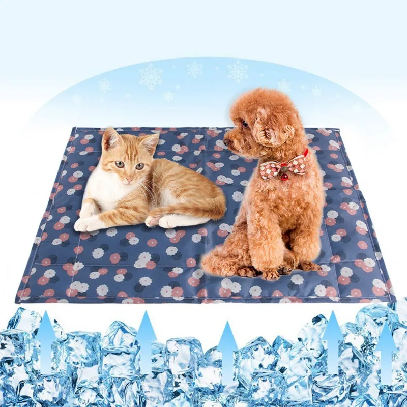 

Dogs Cats Pet Ice Pad Mattress Pet Cooling Mat Ice Silk Cool Pad Bed for Puppy Summer Breathable Cushion Blanket