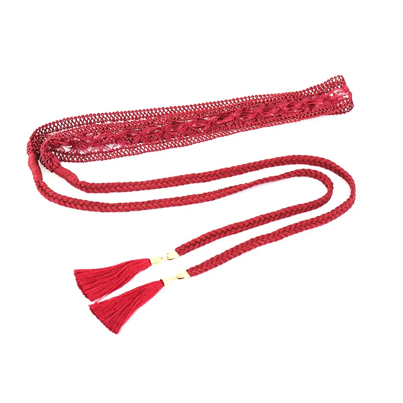 Кружевной Галстук бабочка тонкий пояс для платья элегантный плетеный узкий с