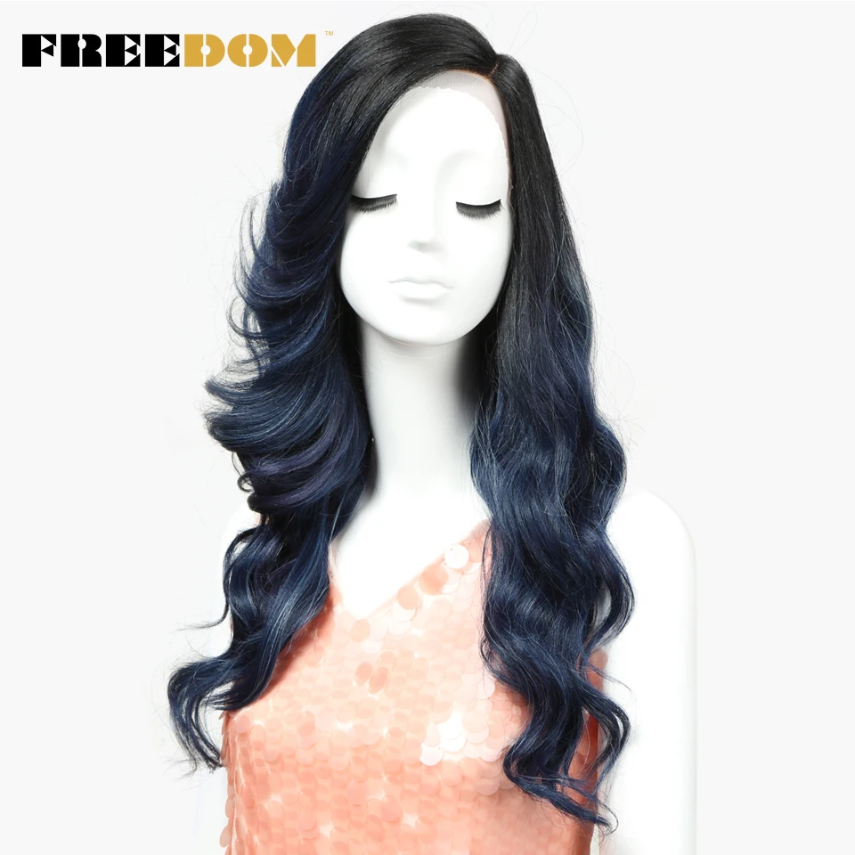 Парики синтетические на сетке для чернокожих женщин свободные с длинными