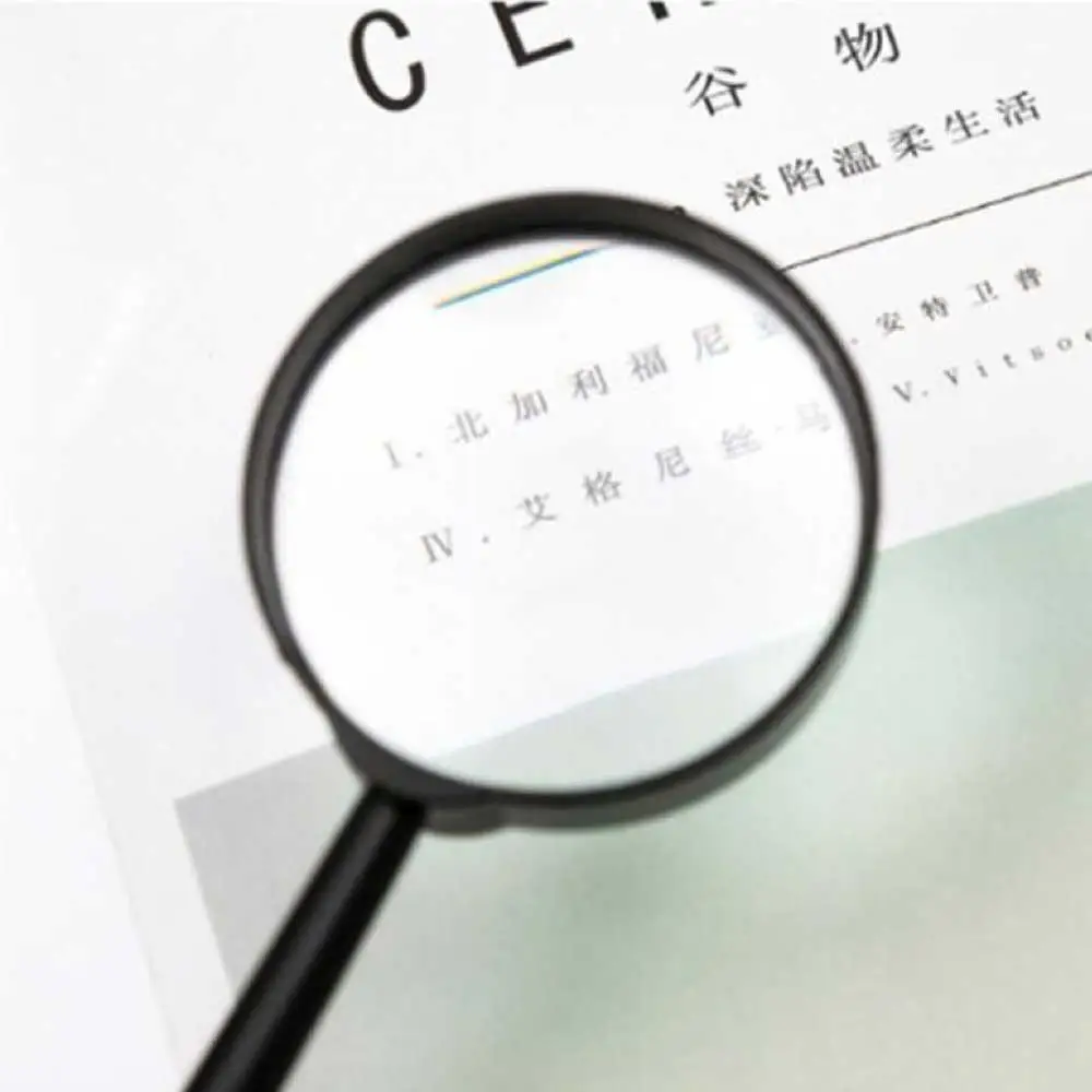 Портативное увеличительное стекло 5X Портативная Лупа ручка в стиле ретро лупа