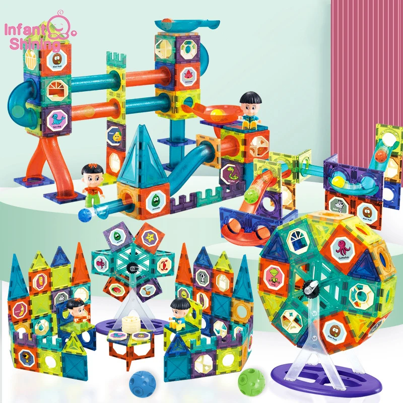 Bloques de construcci&oacute;n magn&eacute;ticos para ni&ntilde;os, juego de accesorios, juguetes educativos-0
