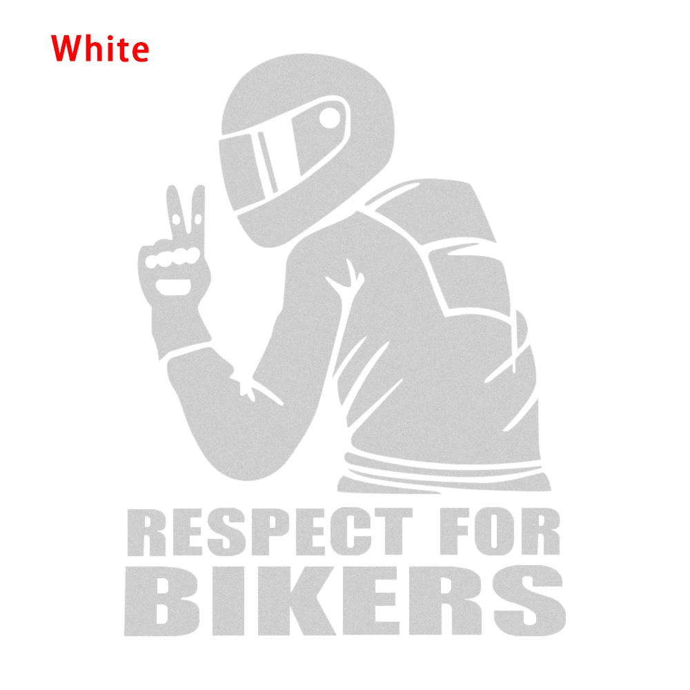 

Respect For Bikers Car Sticker Waterproof Reflective Sticker Decal Funny JDM Vinyl Bike Motorcycle Car Styling Decoration