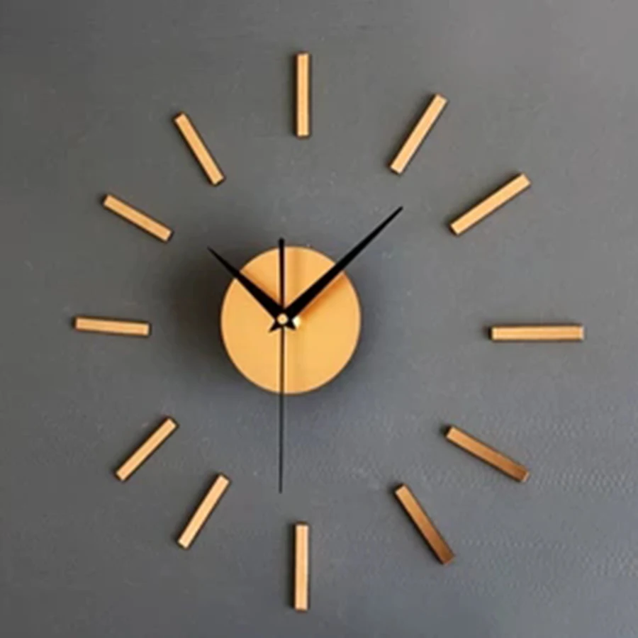 Бесшумные настенные часы стикер модные 3d большие цифровые современные гостиная