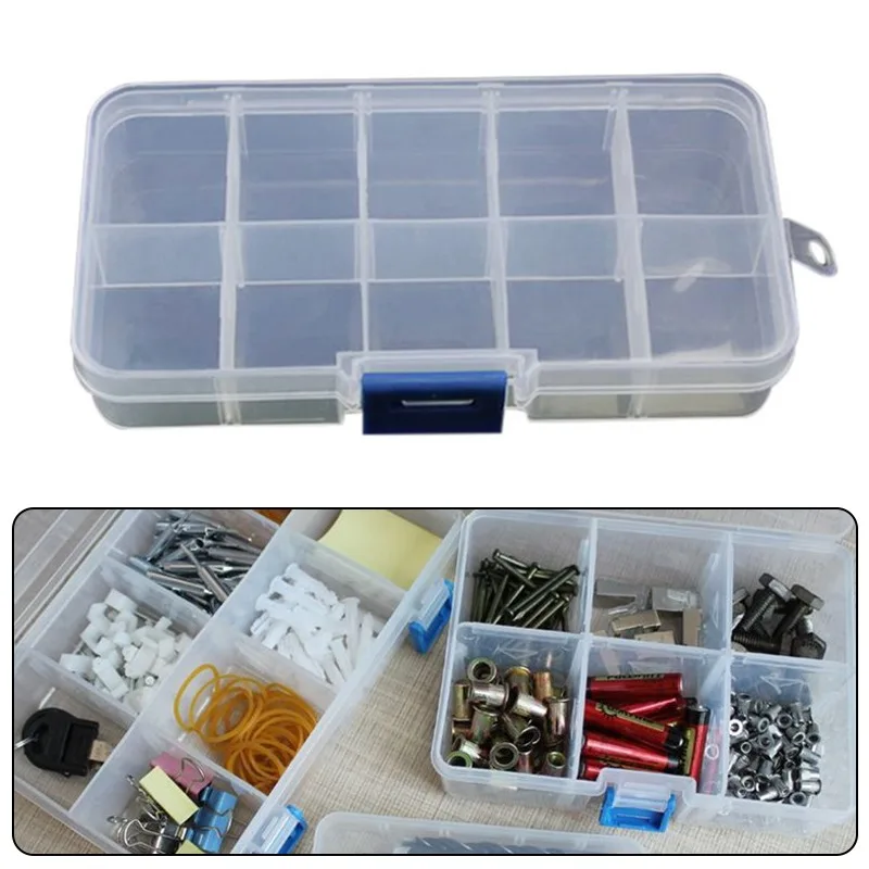 

Adjustable Components Compartment Storage Organizer Detachable Portable Tool Box Electronic Drill Screw Beads Storage Tool kit