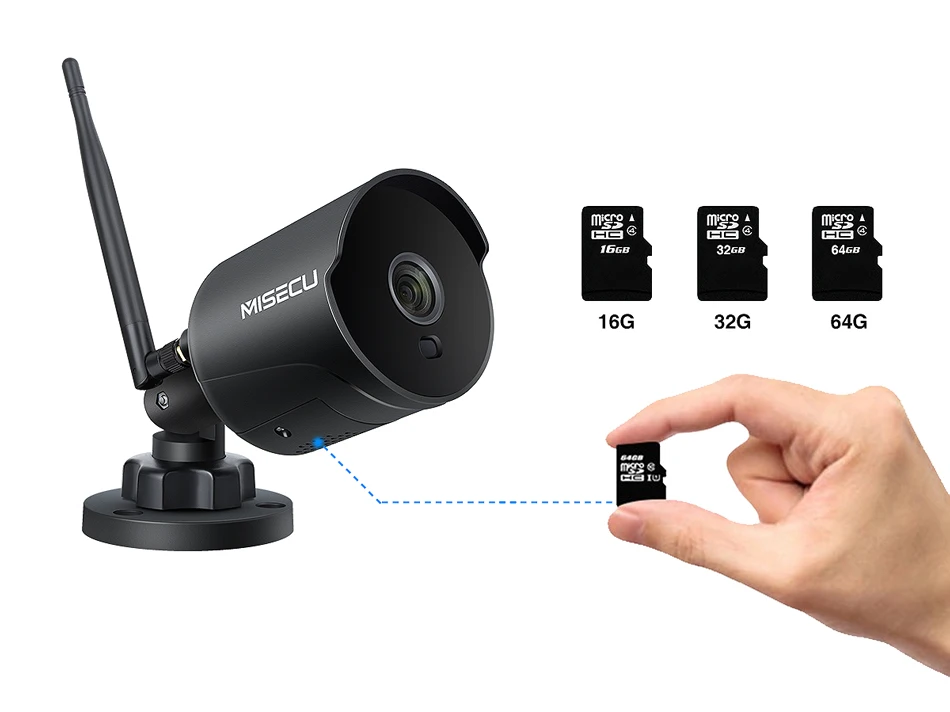 MISECU 1080P Wifi IP камера двухсторонняя аудио Беспроводная пуля наружная домашняя камера безопасности Onvif 2MP SD карта ночного видения приложение iCsee