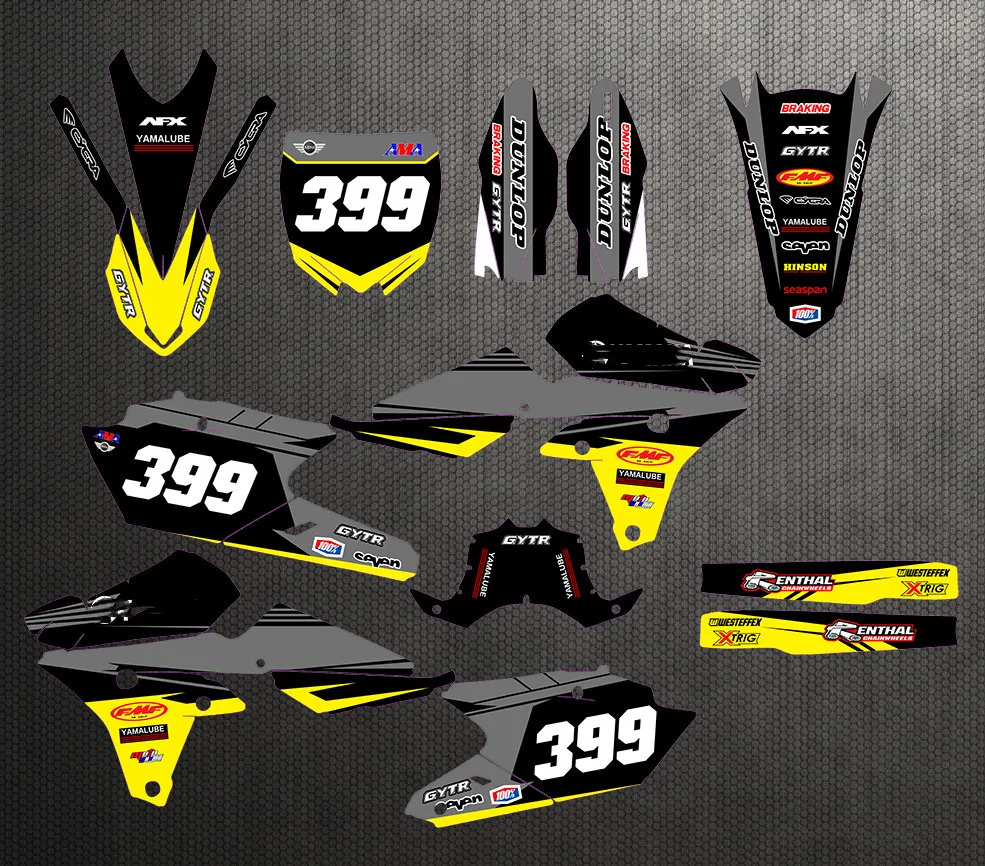Наклейки на мотоцикл 3 м с номерами для Yamaha WRF250 WR250F 2015 2016 2017 2018 2019 WRF 250 | Автомобили