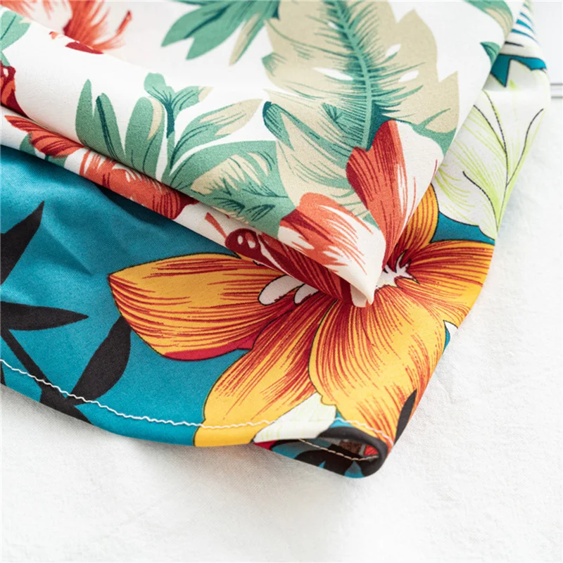 

Elastic Hair Band Big Floral Hair Scrunchies Beach Bandanas Flower Print Triangle Hair Scarf Headband Baotou Turban Headwrap