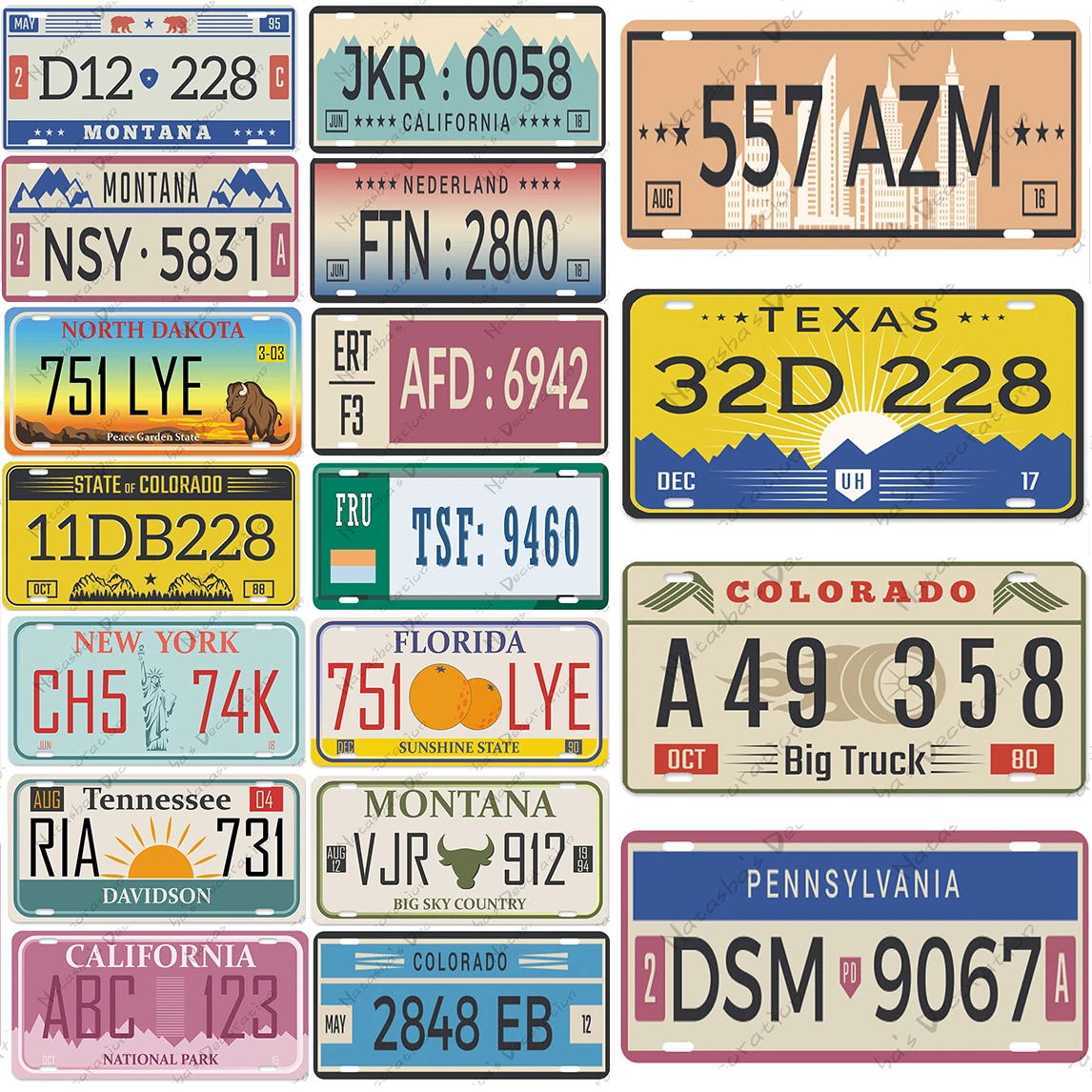 Номерная табличка металлические настенные знаки автомобильная номерная