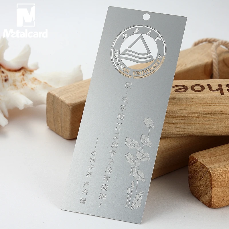 Stainless steel bookmark custom hollow metal bookmark design business bookmark gift bookmark