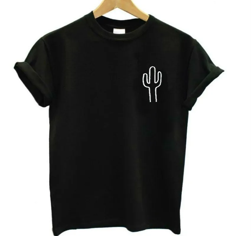 

100% Pure Cotton Women T Shirt Cactus Printed Tshirt Ladies Short Sleeve Tee Shirt Women Female Tops Clothes Camisetas Mujer