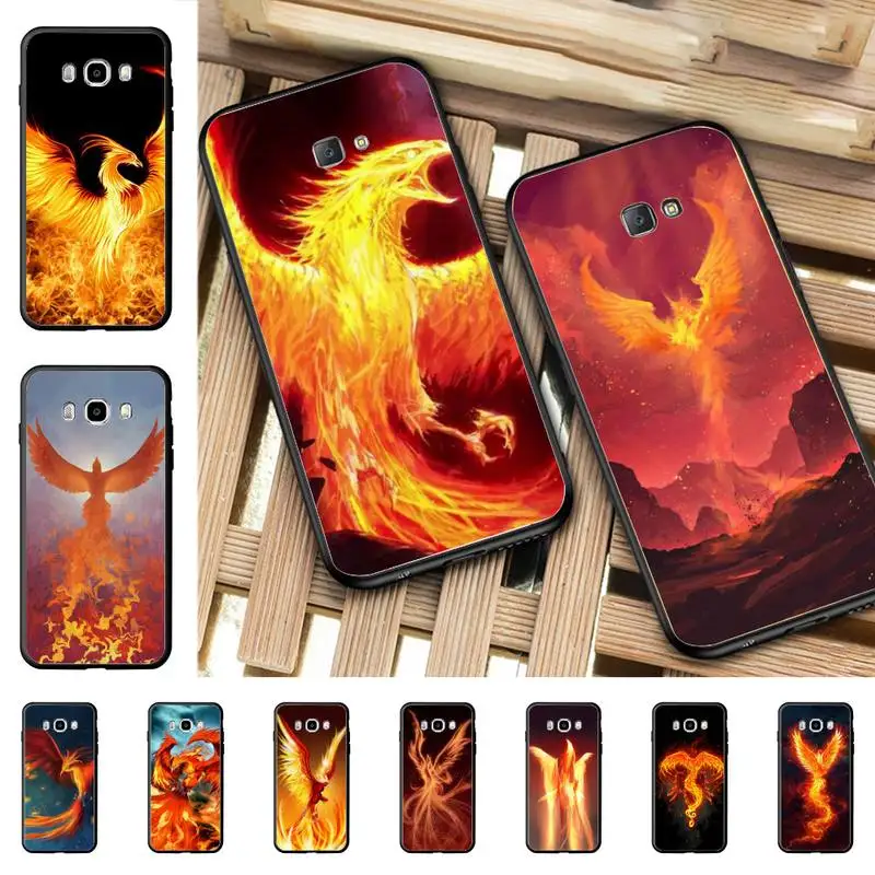 

YNDFCNB The rising Fire Phoenix bird Phone Case for Samsung J 2 3 4 5 6 7 8 prime plus 2018 2017 2016 core