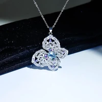 charm necklace fashion hollow butterfly pendant europe america style luxury elegant womens jewelry for wedding new year gifts