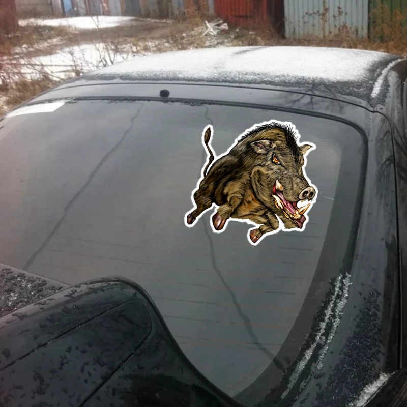 S40215# Печатный самоклеющийся наклейки на авто Свирепый дикий кабан