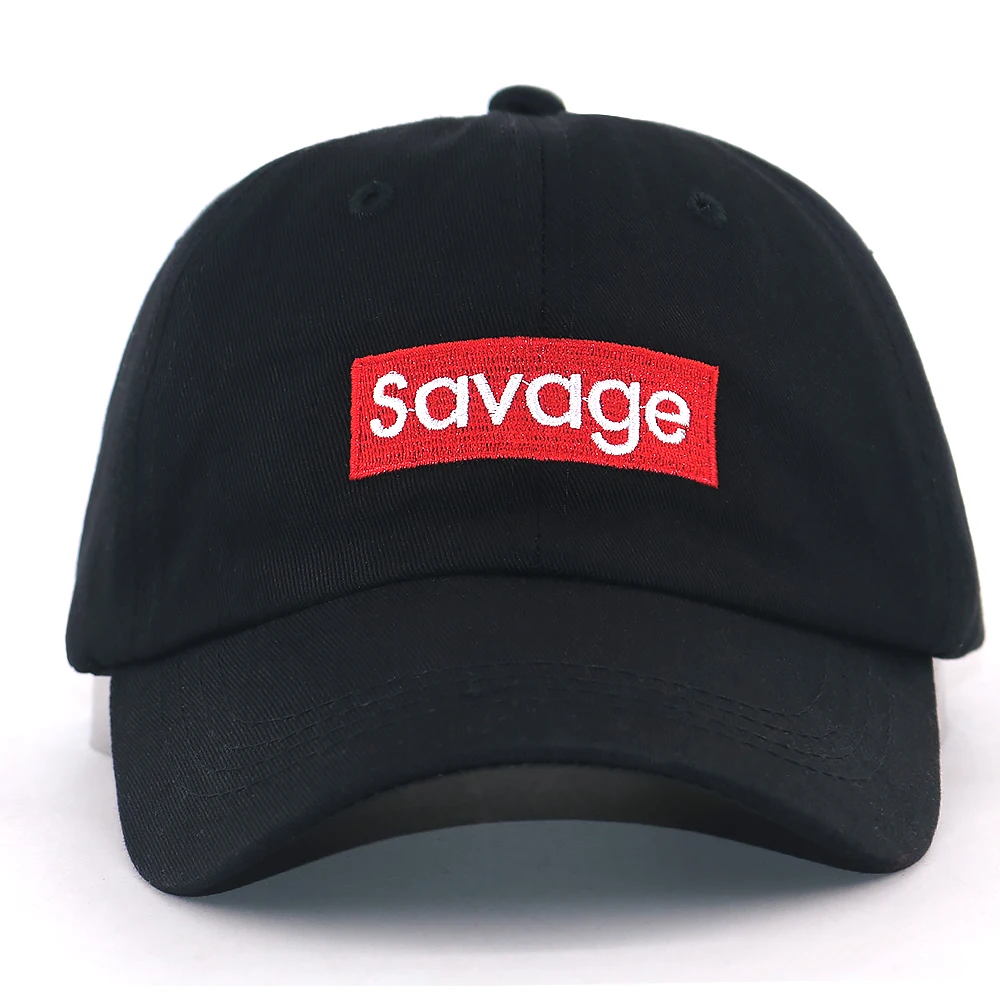 Savage вышитая бейсболка из 100% хлопка для пар в стиле хип хоп Новинка головные уборы