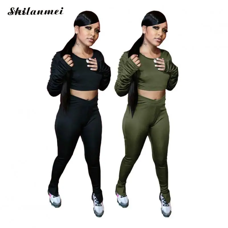 Новинка 2020 комплект из 2 предметов однотонные осенние зимние наряды женская