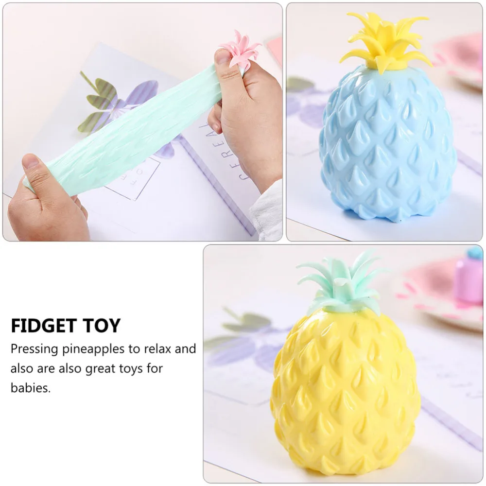 

8pcs Pineapple Stress Balls Desk Squeeze Toys Lovely for Home Office
