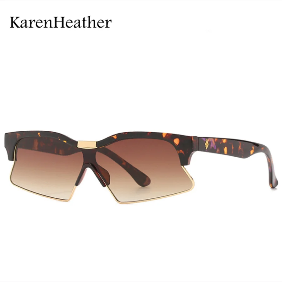 

KarenHeather Fashion Small Sqruare Luxury Retro Sunglasses For Women Men Frame UV400 Irregular Rectangle Sun Glasses Concave