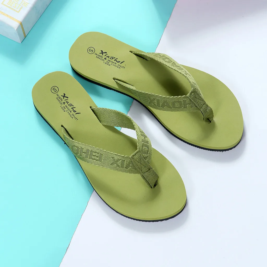 Повседневные пляжные шлепанцы с мягкой подошвой Женские Простые однотонные на