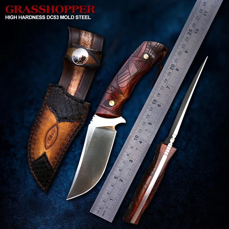 Полный нож для выживания Tang от TURENZ ножи бушкрафта инструменты кемпинга DC53